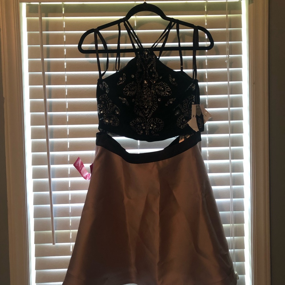 two piece formal cocktail dress